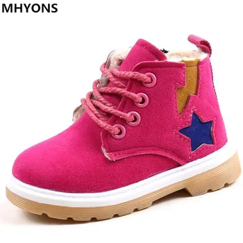 

New Winter For Child Kid Girl Boy Snow Boots Comfort Thick Antislip Short Boots waterproof boots Fashion Cotton-padded Shoes