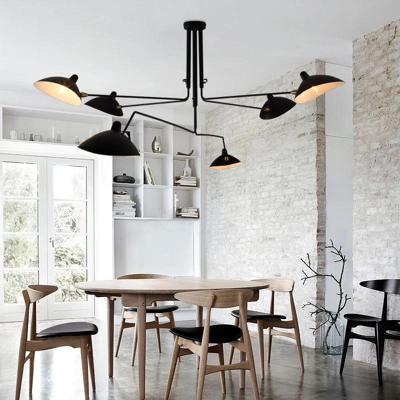 Nordic 6 Head Serge Mouille Ceiling Lights Duckbill ... Nordic 6 Head Serge Mouille Ceiling Lights Duckbill ...