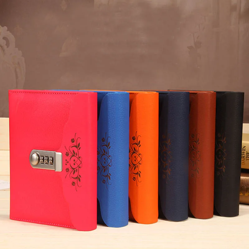 New Personal Diary with Lock code Leather notebook paper 100 sheets