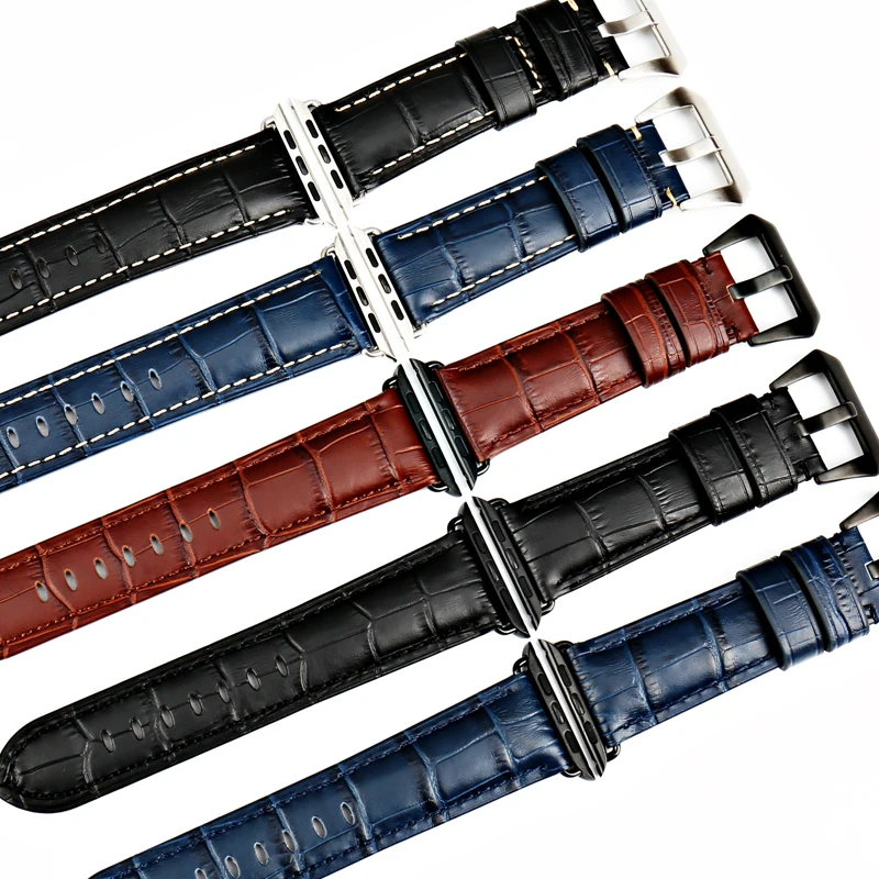 Ремешок кожаный для Apple Watch Band 44 мм 40 42 38 Series 4 3 2|Ремешки часов| |