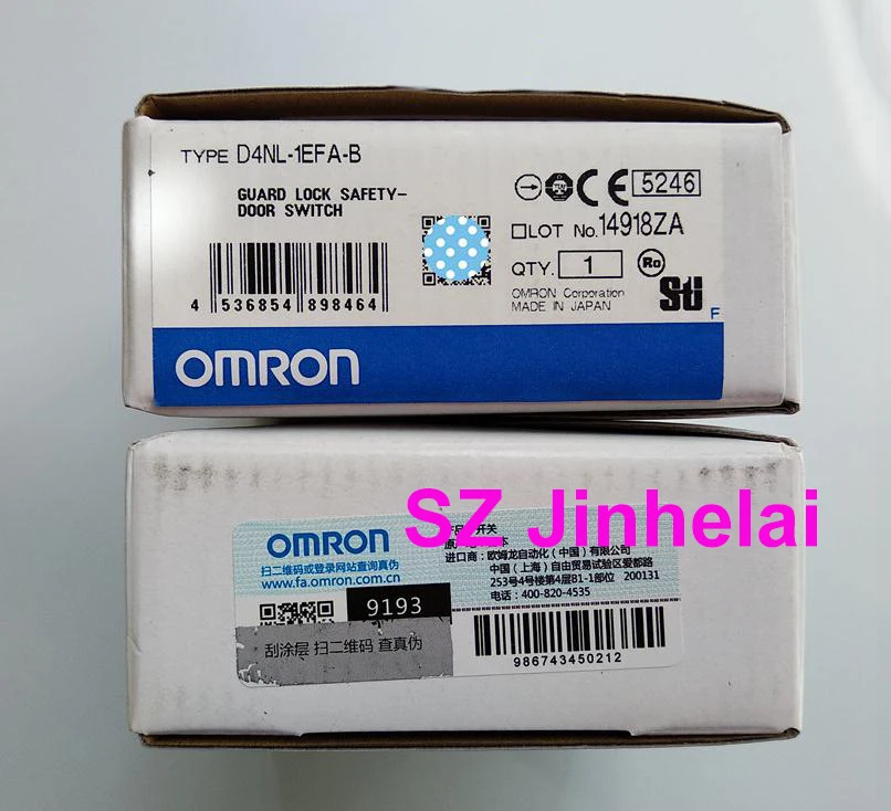 

OMRON D4NL-1EFA-B Authentic original GUARD LOCK SAFETY-DOOR SWITCH