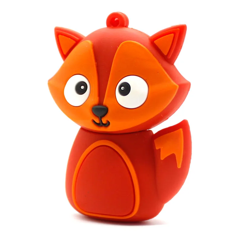 Мультфильм USB флэш-накопители 4 ГБ 8 ГБ аниме лиса кошка кролик милые Pendrives 32 Гб 16 Гб Персонализированная карта памяти, Флеш накопитель Flashdisk подарок - Цвет: Fox