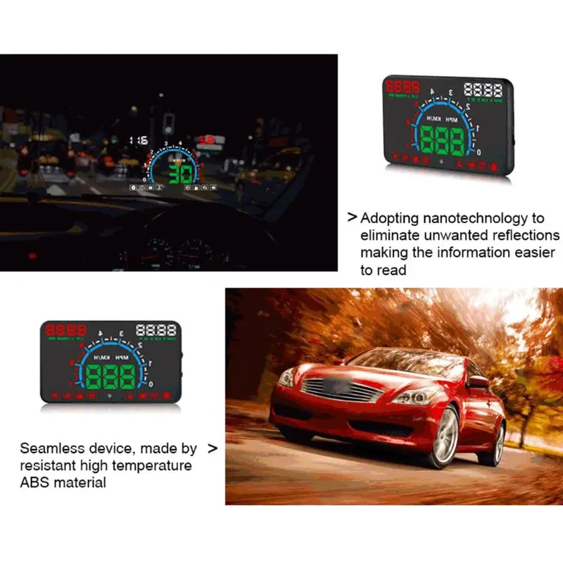 1 комплект E350 5,8 дюймовый экран HUD Авто дисплей на голову сигнализация для топливного бака Спидометр высокое качество