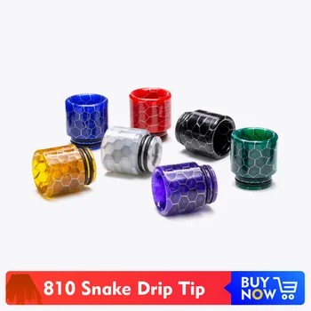 

Quartz Banger 20pcs / 30pcs / 100pcs Epoxy Resin Snake Drip Tip 810 for V8 V12 Prince V8 X BABY Tank Atomizer Wholesale