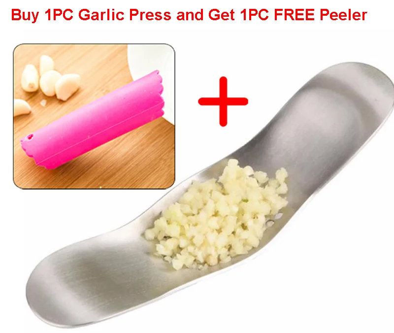 

2PC / Set Kitchen Gadget Vegetable Cutter Garlic Press Garlic Peeler Cooking Tools