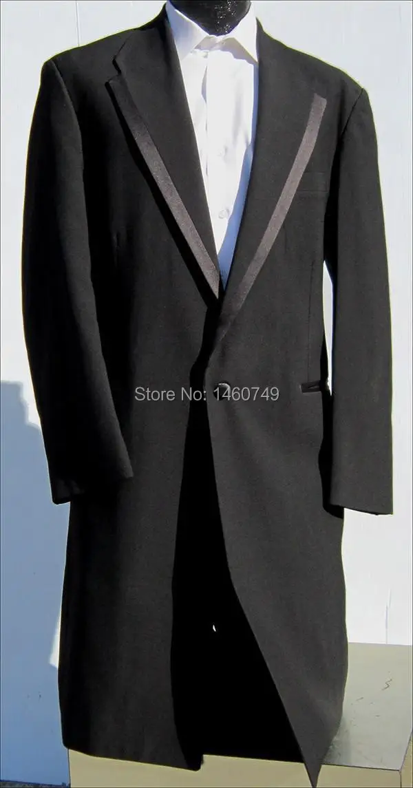 Hot Selling Mens Black Renta Gangster Tuxedo Long Frock