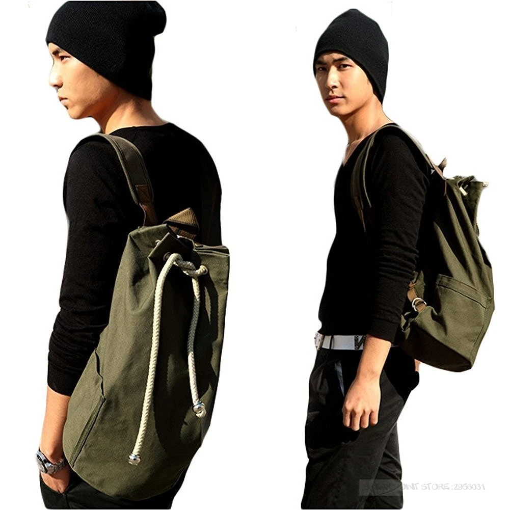 Sport Bag Training Gym Men Woman Fitness Bag Vintage Canvas Drawstring Backpack Rucksack Travel Daypack Gym Bag Sac De Sport