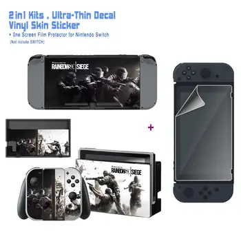 

NS NX Accessories , Vinyl Cover Skin Stickers + Screen Film Protector for Nintendo Switch Console 0426
