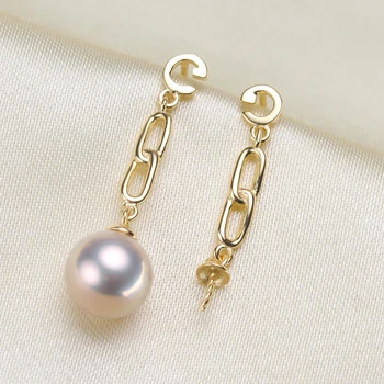 

HOT Designed for oyster and mussel pearl jewelry ear stud accessories, high quality 925 sterling silver for women handmade gift