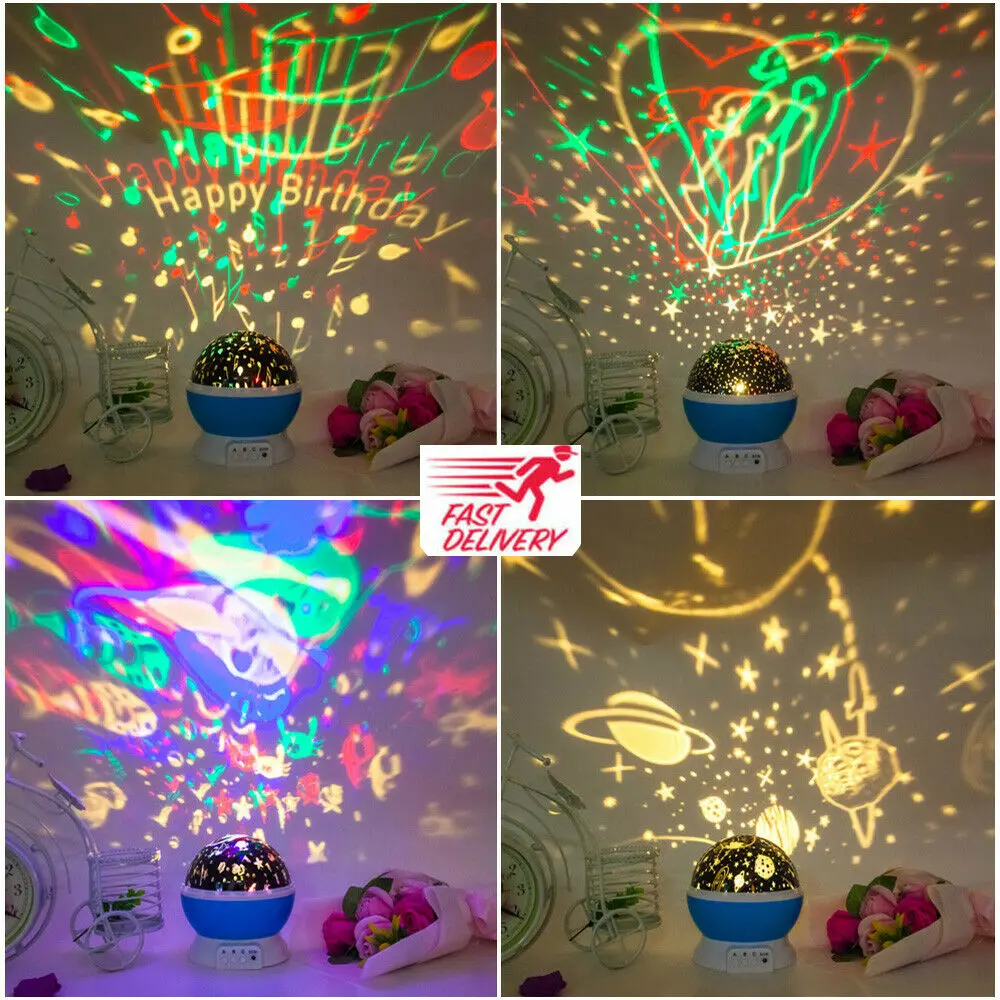 

Beautiful Star Sky Starry Night Projector Light Lamp For Kids Baby Bedroom UK