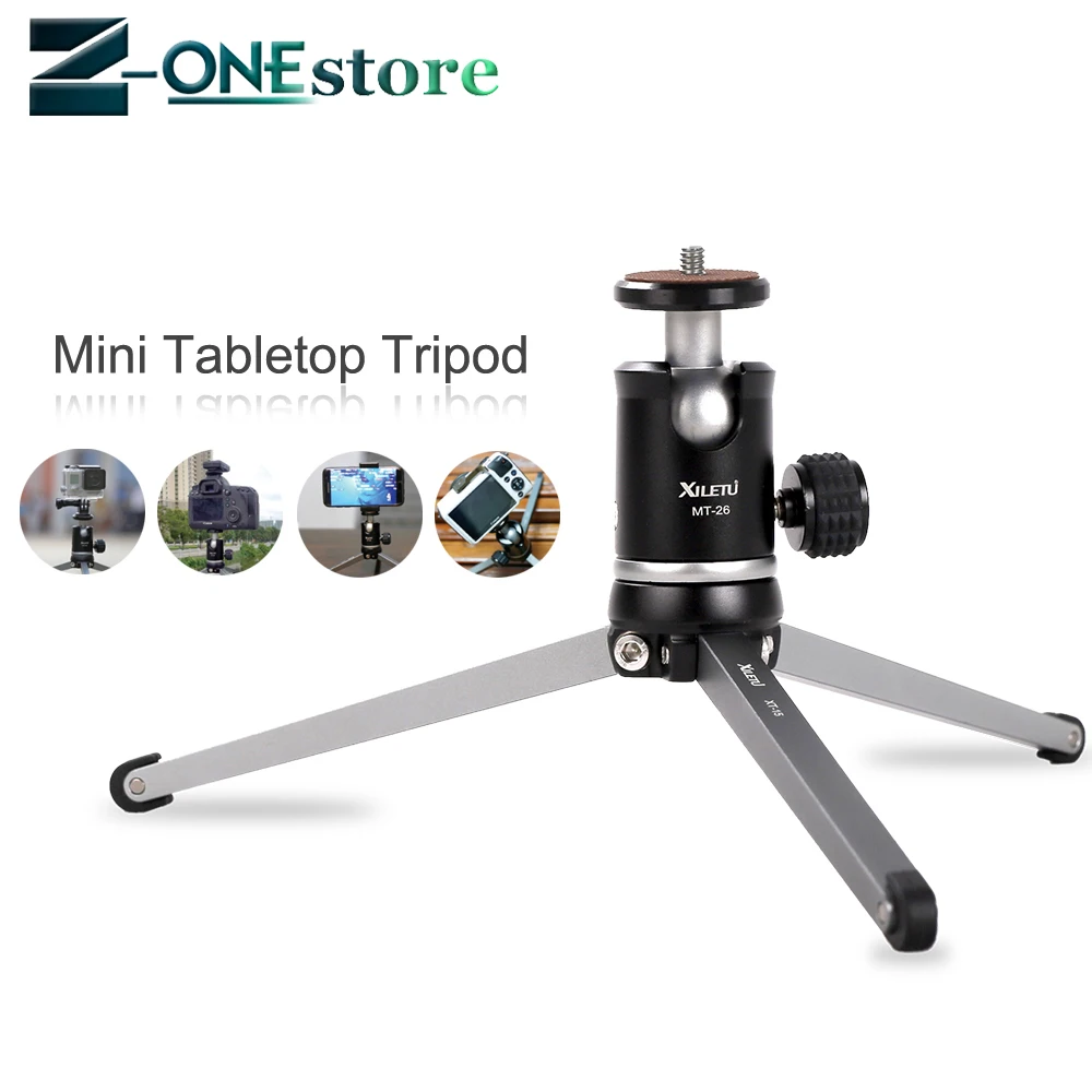 MT26+XT15 High Bearing Desktop Bracket Mini Tabletop Tripod and Ball Head For DSLR Camera Mirrorless Smartphone Gopro | Электроника