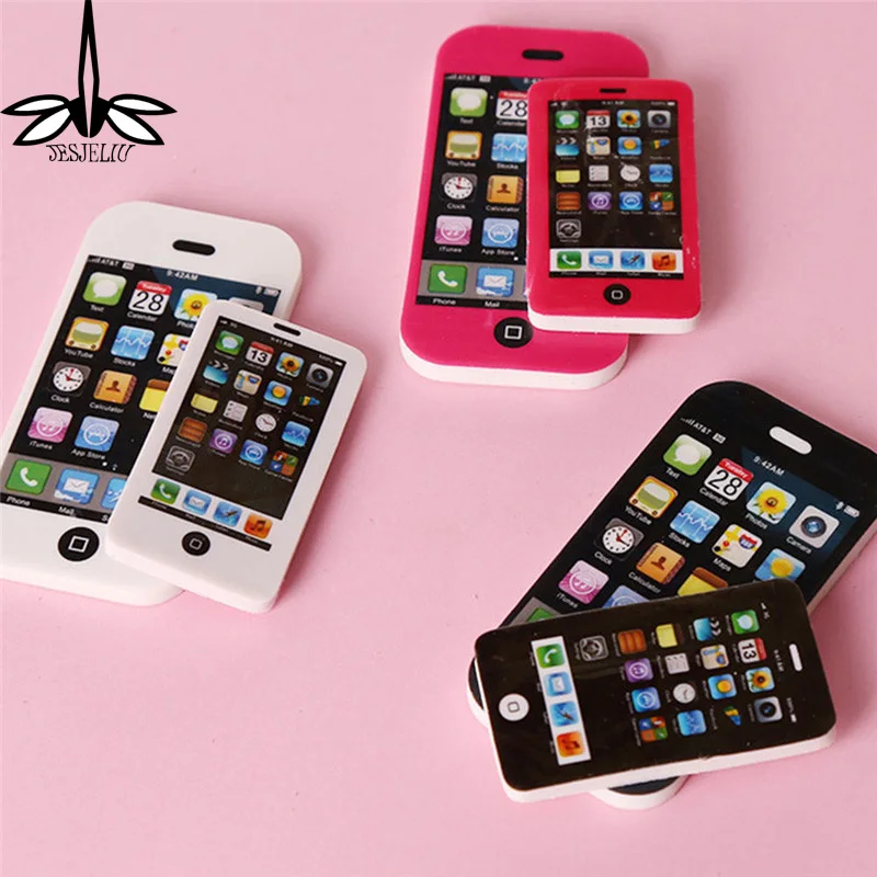 

2pcs/lot Big Size iPhone Shaped Rubber Pencil Erasers Students Creative Stationery
