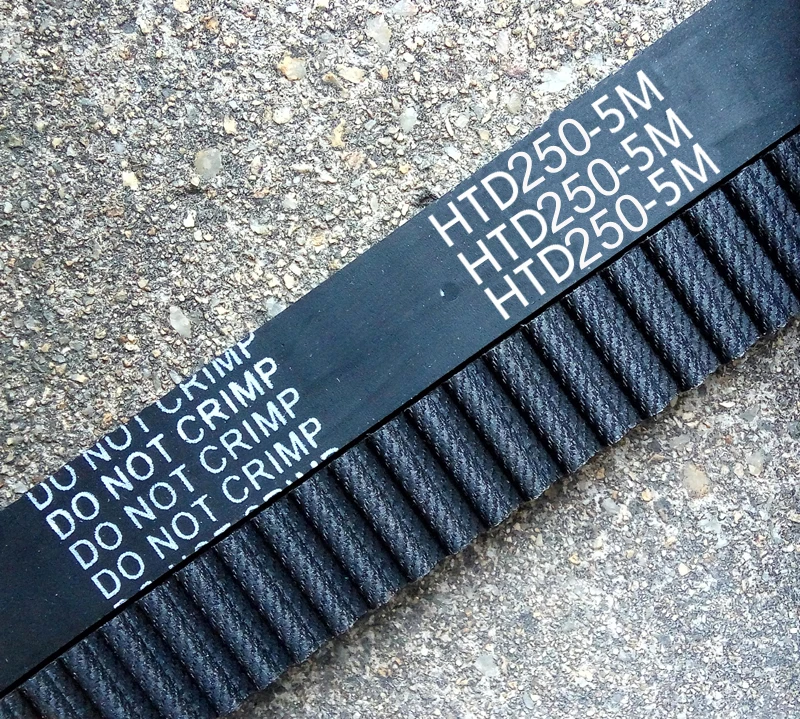 5 pieces HTD5M belt 250 5M Teeth 50 Length 250mm Width 12 15 mm5M