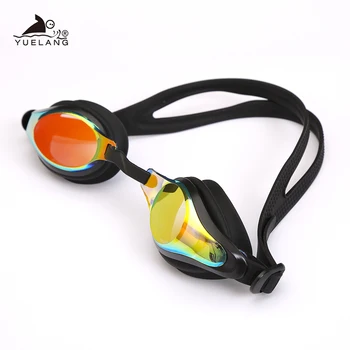 

YUELANG Professional Swimming Goggles with Earplugs Nose and Case Swimming Glasses Anti-UV Anti-fog Electroplating for Unisex