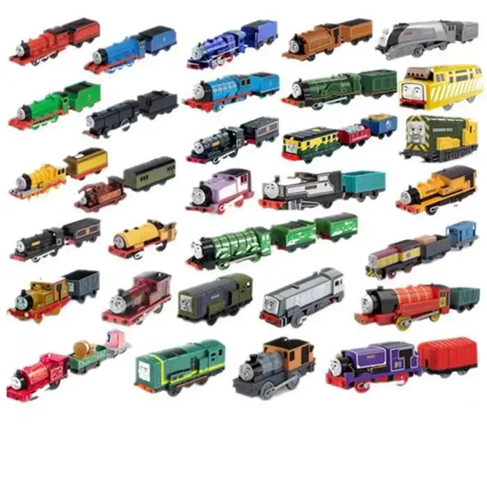 Electric Trains Toy Motorized Train Set Compatible with Brio Train Track Trackmaster Railway