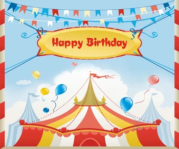 

Thin Vinyl Photography Backdrop Children Circus Birthda Tent Banner Photo Background Props Photo Studio Newborn fotografia