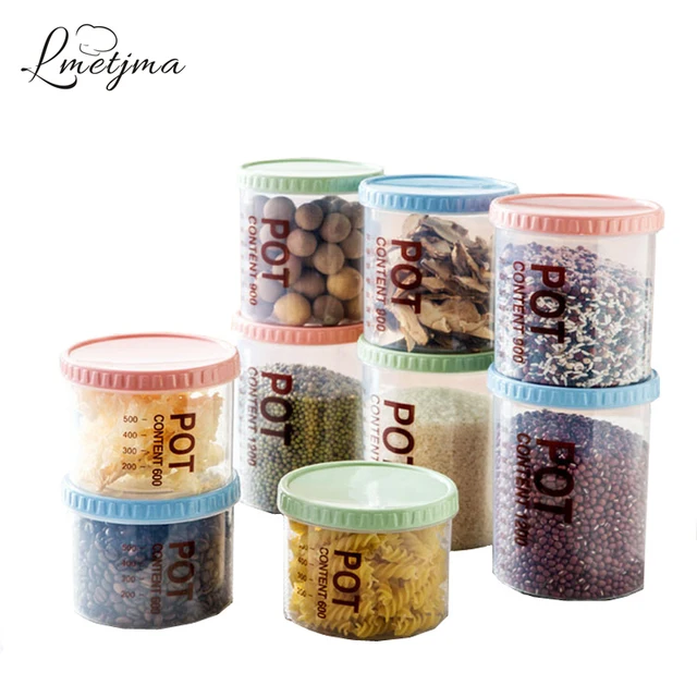 Lmetjma Rice Bean Sealed Storage Jars Coffee Tea Sugar Tanks Lmetjma Rice Bean Sealed Storage Jars Coffee Tea Sugar Tanks Kitchen Food Canisters