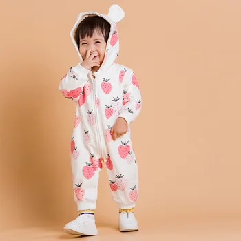 

Winter New Baby Conjoined Clothes Baby Rompers