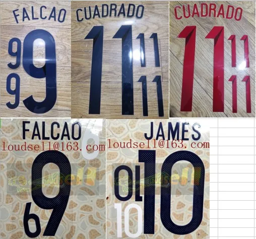 

2014 2016 FALCAO JAMES CUADRADO nameset patch badge