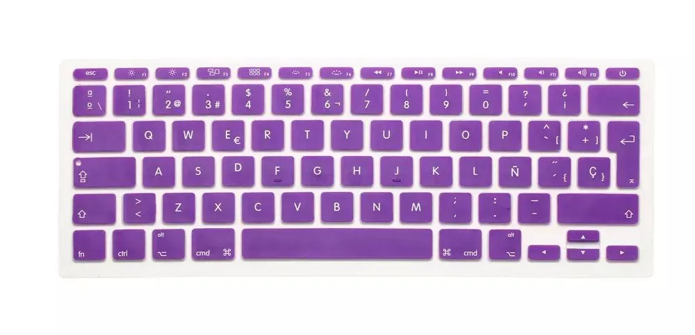 Силиконовые испанские буквы крышка клавиатуры A1465 A1370 протектор для MacBook Air 11,6 дюймов для Mac Book испанская клавиатура Испания