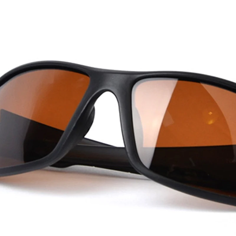 TAGION Sport Glasses Men's Polarized Sunglasses Night Vision Driving Goggles Yellow Lenses Brown Eyewear For Male_voghion.com