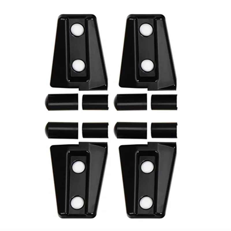 4x Abs Black Door Hinge Cover Trim Bezel Protector For Jeep