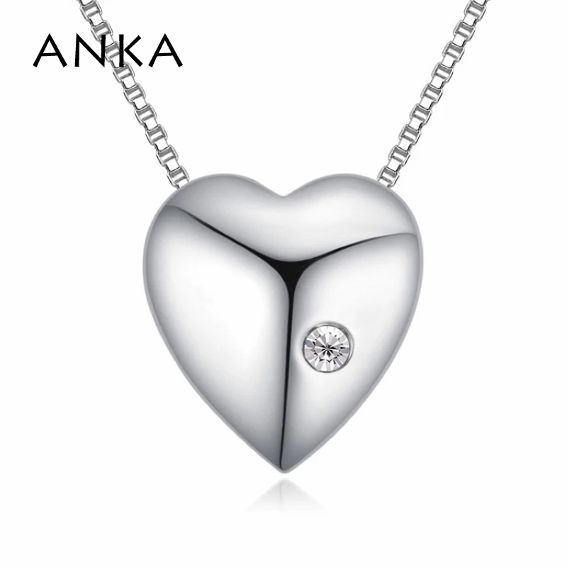 

ANKA brand novelty fashion zircon & czech crystal heart pendant necklaces for women wedding necklace jewelry gifts 125211