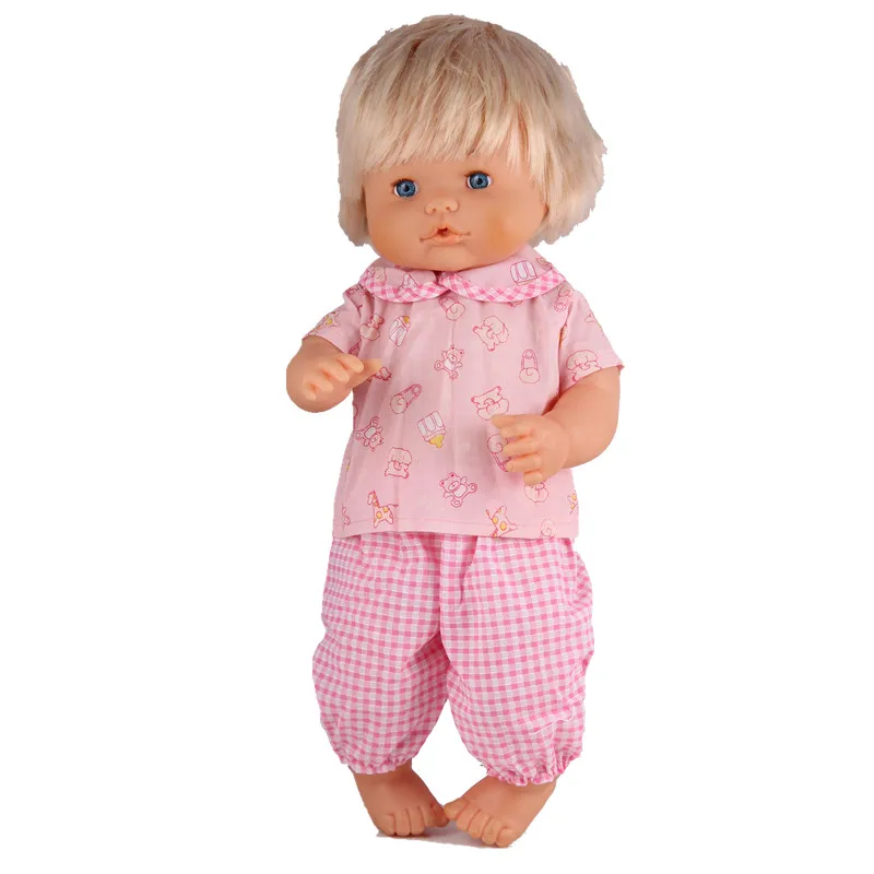 Clothes For Dolls Fit 41cm Nenuco Doll y su Hermanita Pink Blouse And Grid Pants Outfits 16inch | Игрушки и хобби
