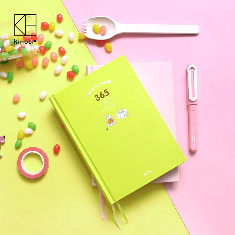 

Cute 365 Days Planner Notebook School Stationery Store Agenda Diary Note Book Travel Journal Kawaii Office Accessory Week Plan
