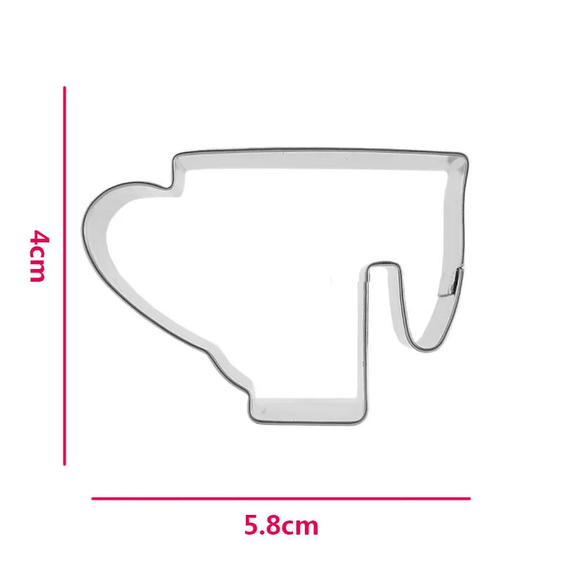 1pcs Love Angel wings bird cup teapot Hanging cup biscuit mold metal cookie cutters decoration gateau reposteria patisserie