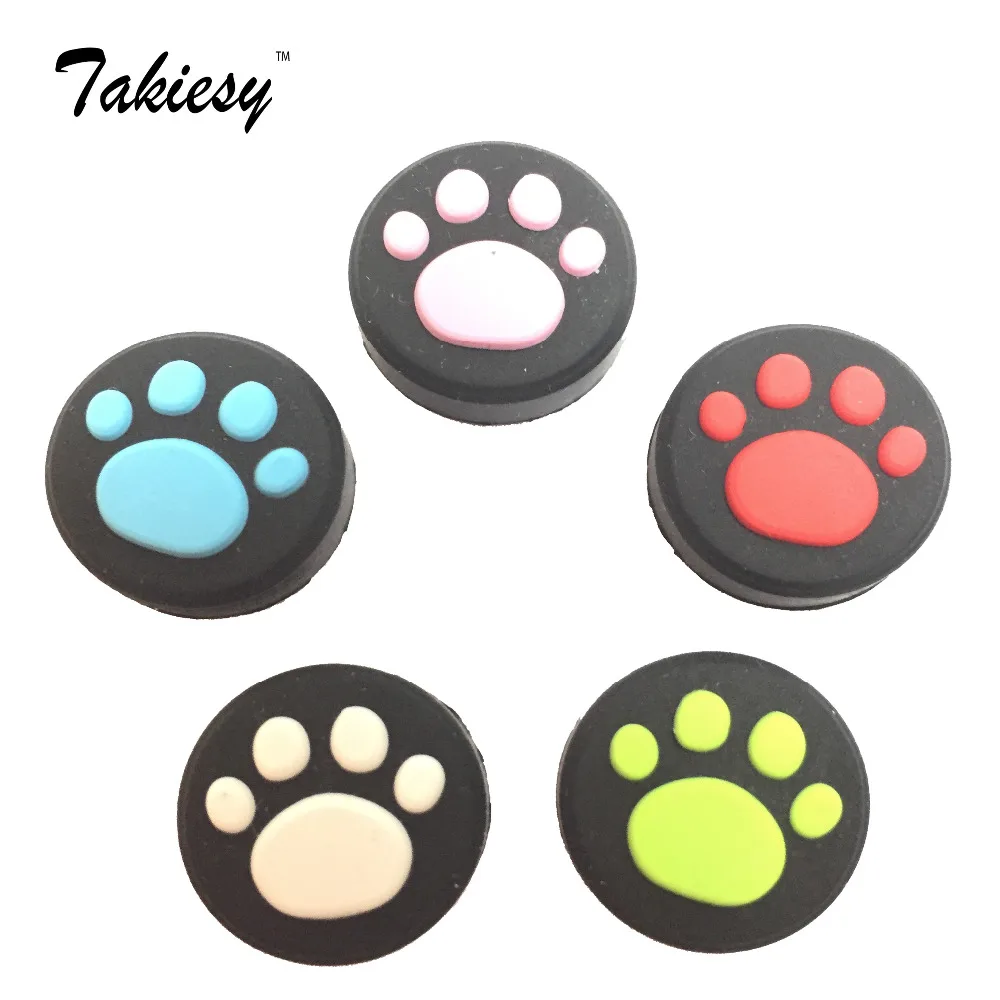 

100 pcs Cute cat claw Silicone Analog Controller Thumb Stick Grips For Nintendo Switch NS Controller Joy-Con ThumbStick