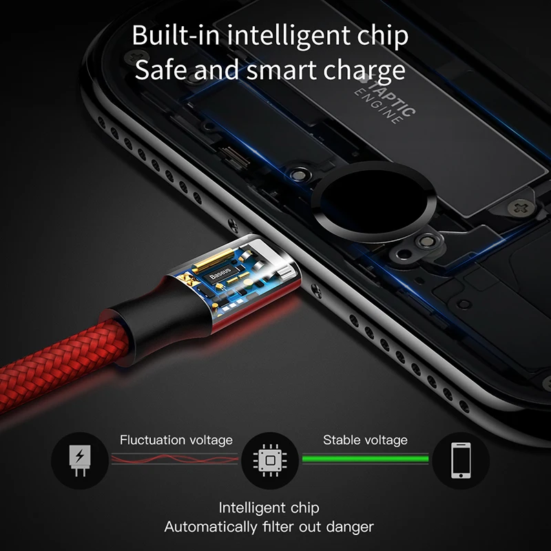 Baseus USB кабель для iPhone Xs Max Xr X iPad 3 в 1 зарядное устройство Micro USB кабель для samsung Xiaomi Android телефон провод шнур