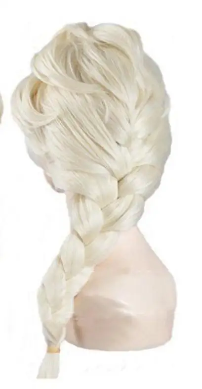 Suyushun замороженная Эльза принцесса косплей парик длинный ткачество оплетка свет светловолосый парик