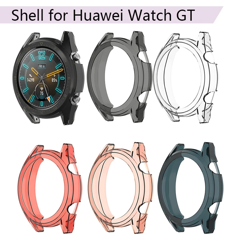 

Anti-Scratch Transparent TPU Protective Shell Watch Case Cover Frame Skin Protector for Huawei Watch GT Smart Watch Accessories