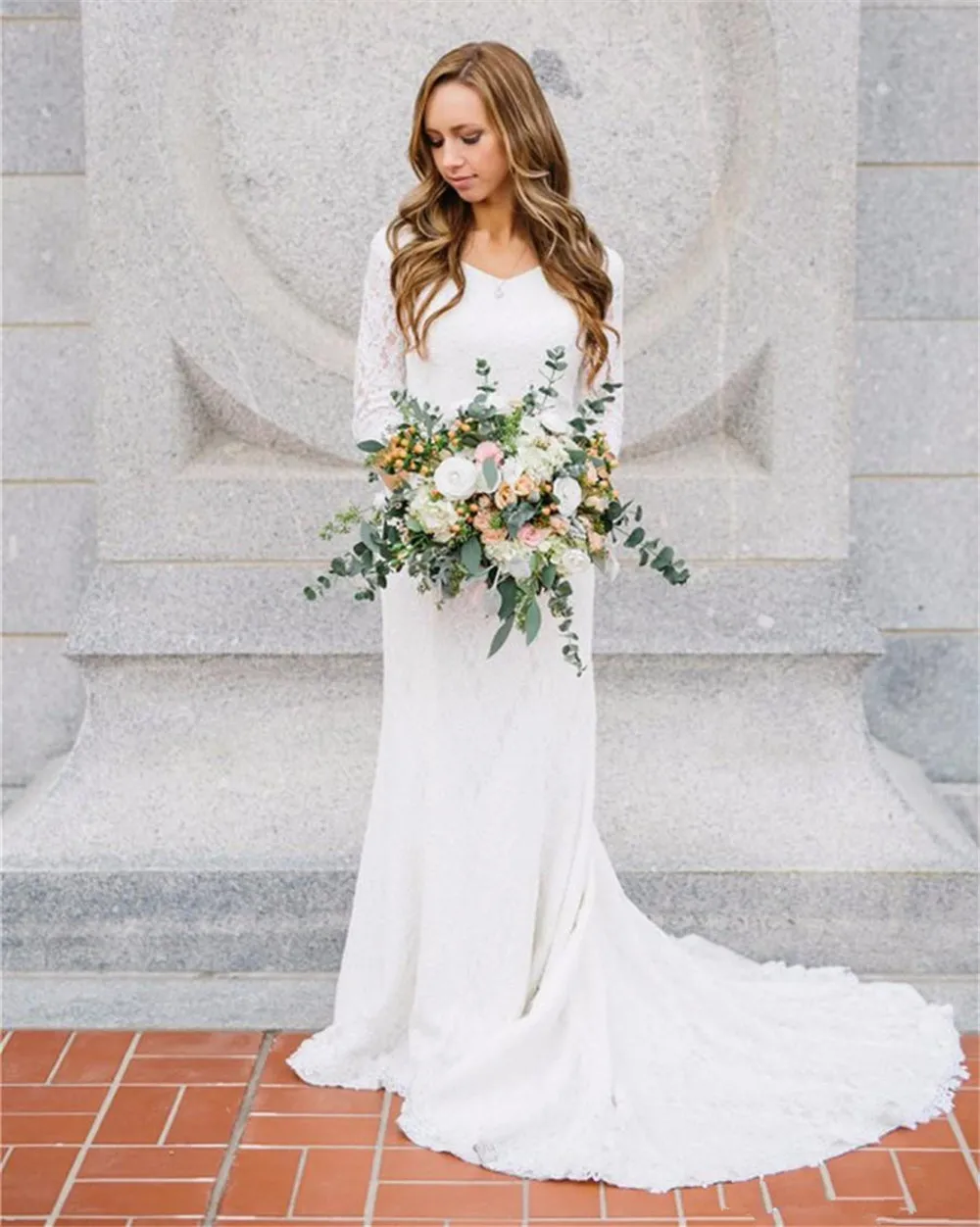 vintage-modest-wedding-dresses-with-long