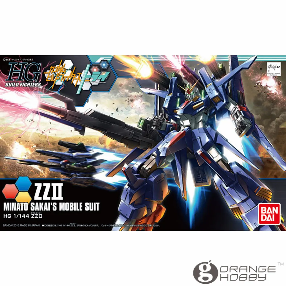 

OHS Bandai HG Build Fighters 045 1/144 ZZ II Mobile Suit Assembly Model Kits