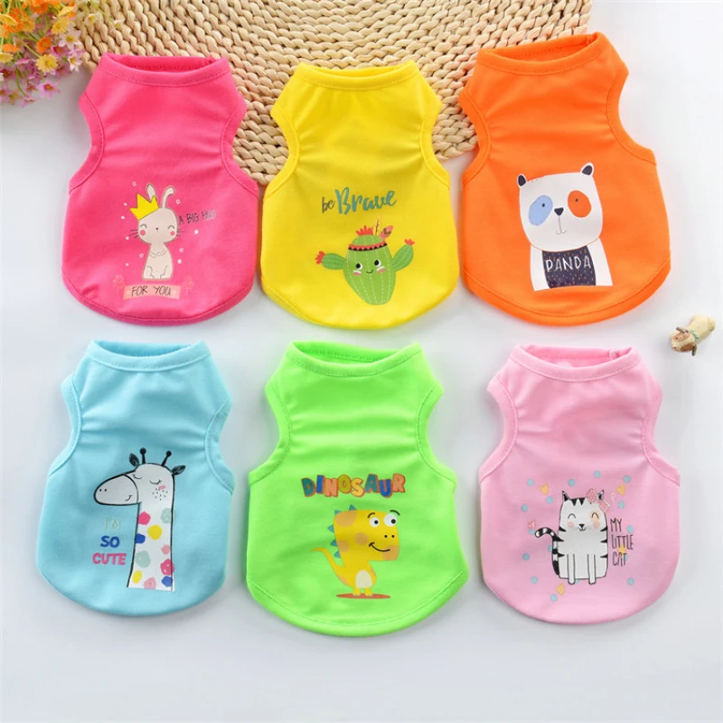

Cat Kittken Puppy Clothes Baby Dog Vest T-shirt Chihuahua Miniature Pinscher Dog Clothing Little Dog Clothes Tshirt Pet Costume