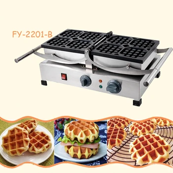 

1PC Flip nestle commercial electric furnace Belgium cake machine FY-2201-B 4 muffin scone machine/Flip waffle machine