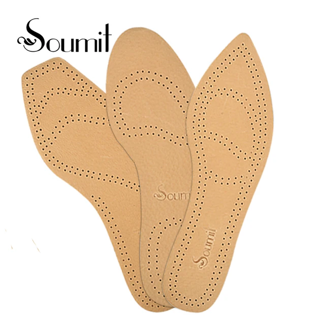 Soumit Ultra Thin Pigskin Leather Insoles for Men Women Shoes Sweat
