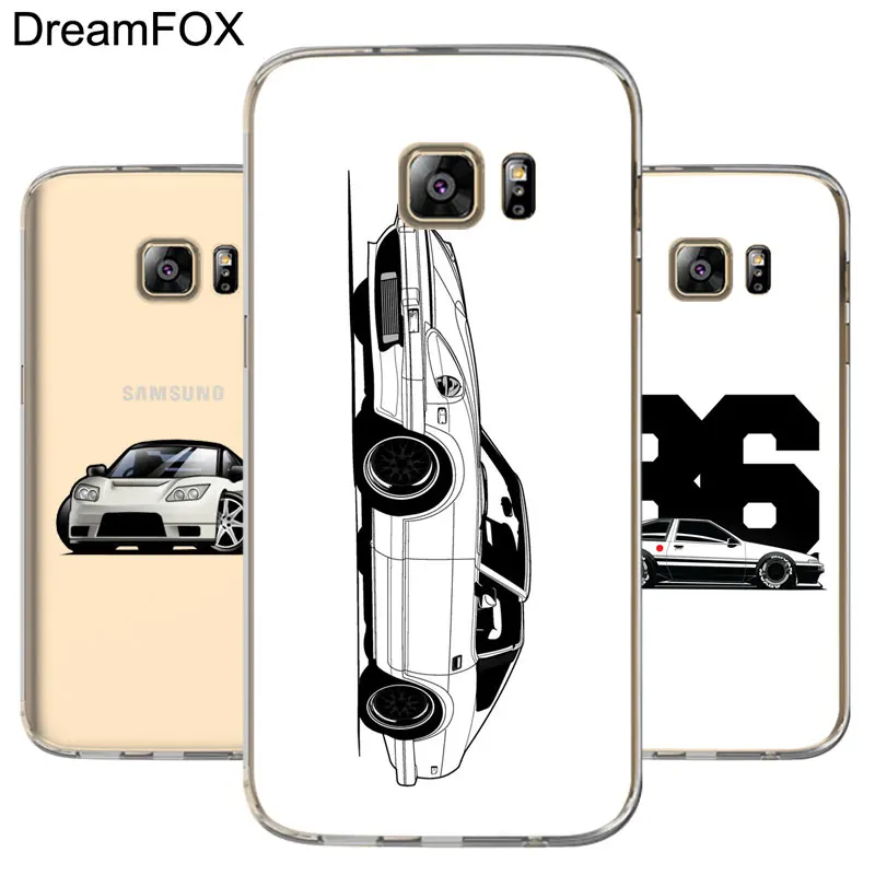 DREAMFOX M369 Ae86 Жесткий автомобильный Мягкий ТПУ силиконовый чехол для samsung Galaxy Note S 6 7 8