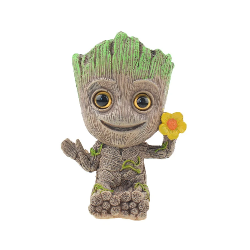 Cute Tree Man Figurine Garden Aquarium Decoration Root Air Bubble Driftwood Statue Fish Tank Background Ornament Rock Shelter2