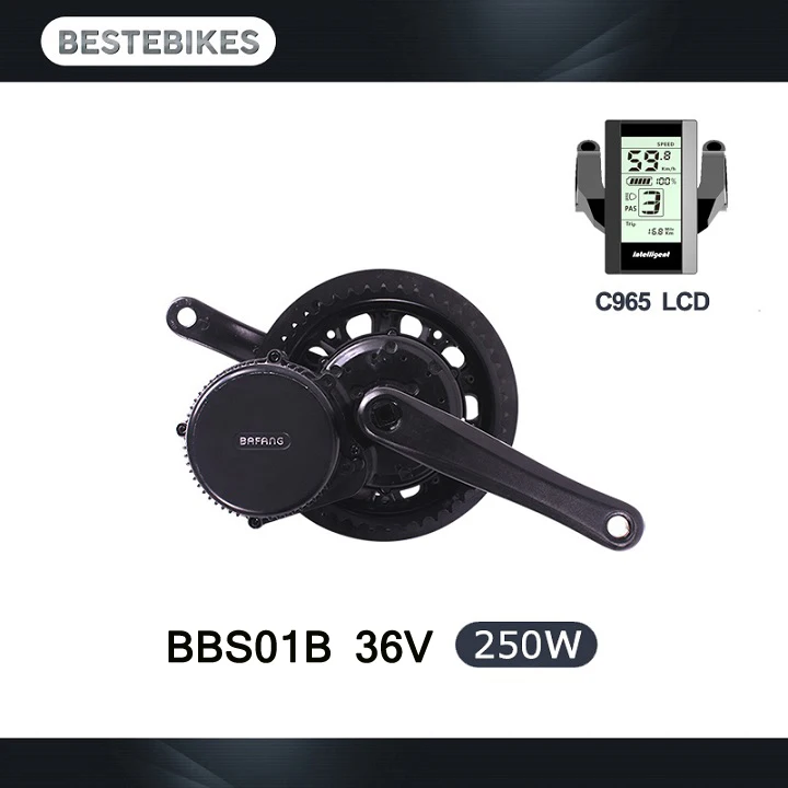 250W C965 LCD 46T Bafang двигатель BBSHD BBS01 BBS02 BBS03 двигатель среднего привода 48 В/750 Вт/1000 Вт 36 в 250 Вт/350 Вт/500 Вт Электрический велосипед Ebike набор для преобразования - Цвет: 250W C965 LCD 46T