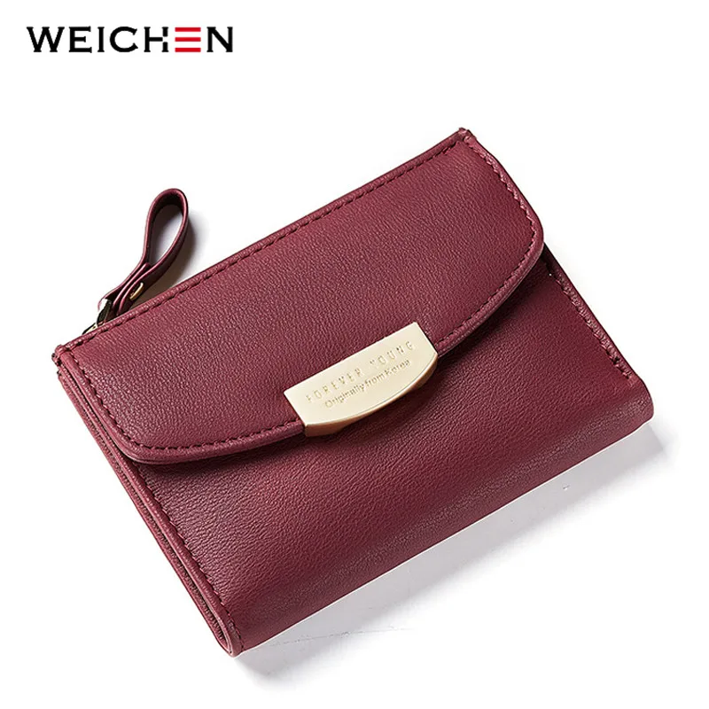 

Weichen Fashion Short Women Wallets Id Card Holder Small Wallet Zipper Coin Pocket Purses Ladies Leather Purse Girls Billetera