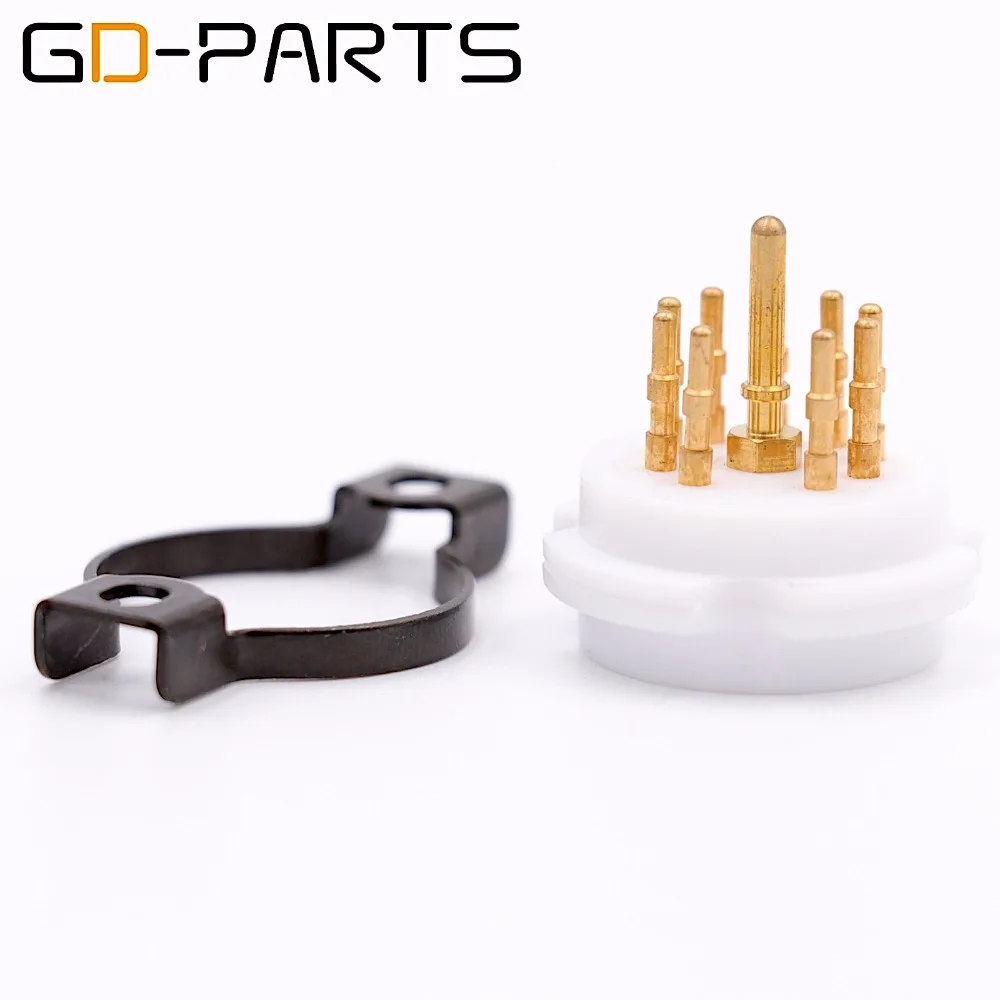 GD PARTS 2 шт. CMC PTFE 9 pin Ламповые панели для 6DJ8 12AX7 EL84 12AU7 ECC83 E88CC 7025 ECC82 12AT7 Винтаж