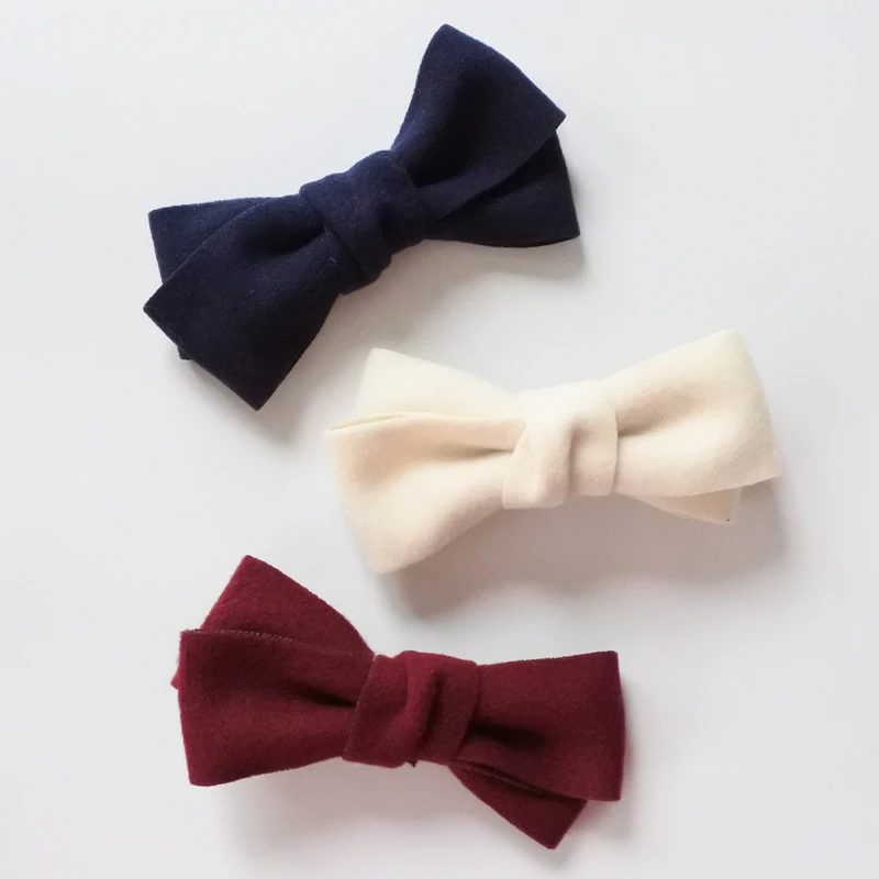 

Two Layers Solid Color Large Bow Hair Clips Women Hair Barrettes Girls Hair Accessories Autumn Winter Fashion Headwear