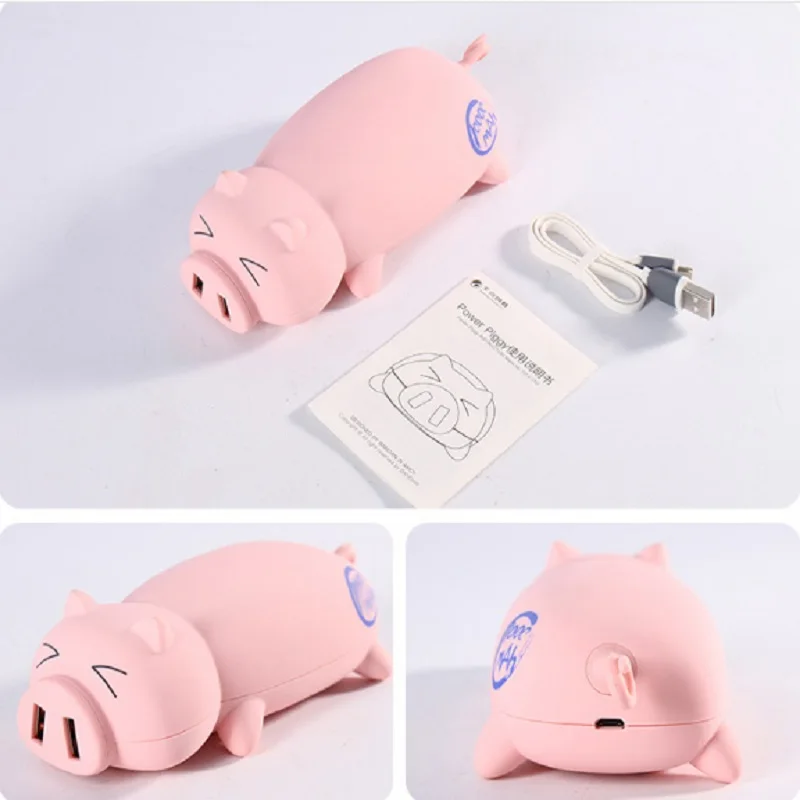 

Cute piggy Portable Power Bank 10000mAh Universal External Battery Backup Charger Birthday Gift For Mobile Phones free shipping