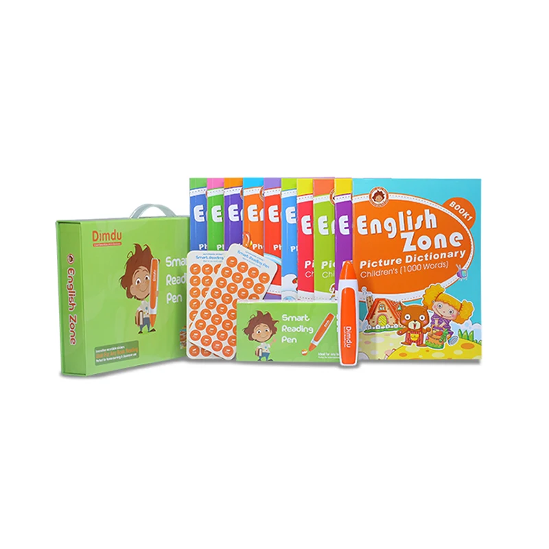 

Kids learning english record sticker talking with audio book
