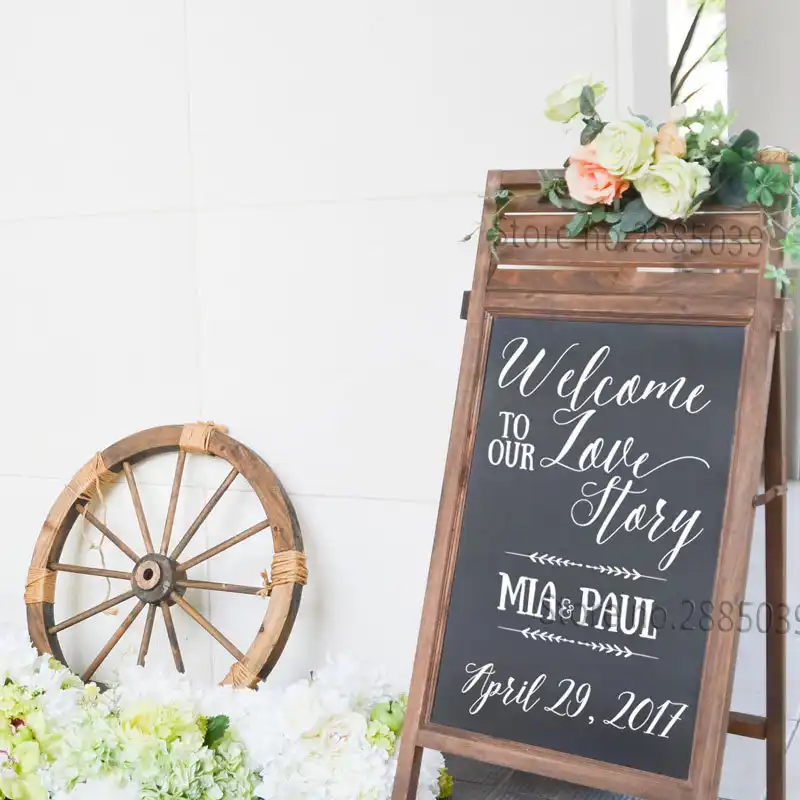 Bienvenido A Nuestra Historia De Amor Personalizado Signo De