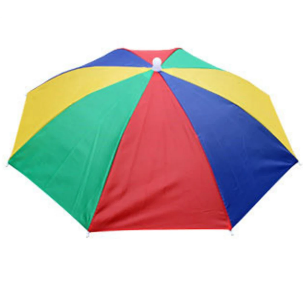 Складные головные уборы с защитой от ультрафиолета, детский головной зонт, зонт от солнца, Пляжный головной убор для кемпинга, зонт-шляпа - Цвет: 1