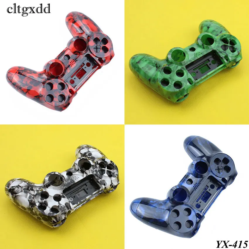 

cltgxdd DIY Custom Housing Shell For PS4 Front and Black Upper Replace Case Cover Skin For Sony Playstation 4 Controller Gamepad